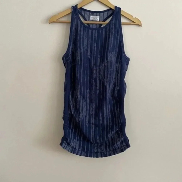 Athleta Ikat Pure Seemless Navy Tank Top - Picture 3 of 8